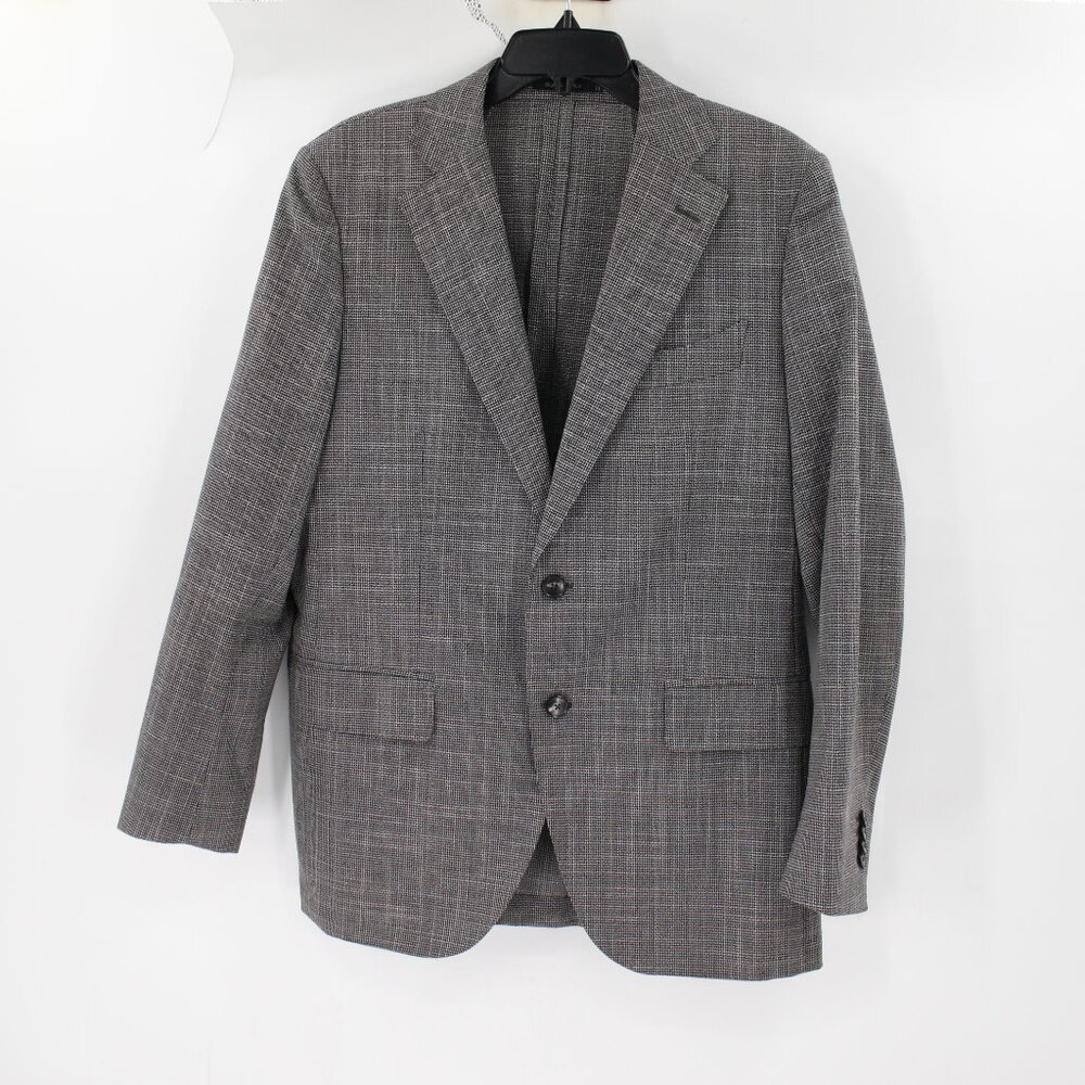 SUITSUPPLY Sport Coat mens 40R 44" chest La Spalla Wool Silk houndstooth unlined